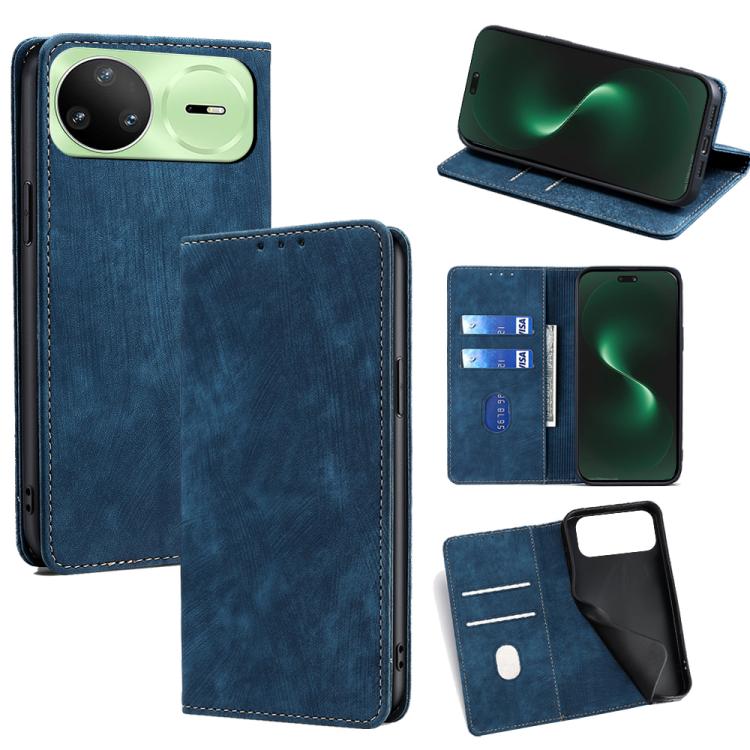 RFID Anti-theft Brush Magnetic Leather Phone Case, For Huawei Enjoy 90 Pro Max 5G, For Huawei Enjoy 90 Plus 5G, For Huawei nova 15 Ultra, For Huawei nova 15 Pro, For Huawei nova 15, For Huawei Mate 80 Pro Max 5G, For Huawei Mate 80 5G                  ...