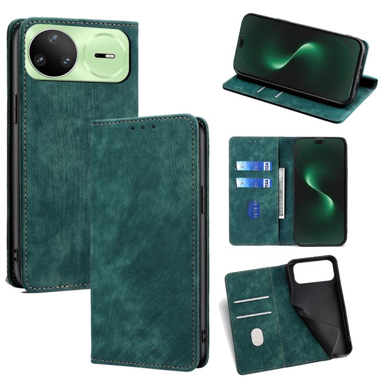 RFID Anti-theft Brush Magnetic Leather Phone Case, For Huawei Enjoy 90 Pro Max 5G, For Huawei Enjoy 90 Plus 5G, For Huawei nova 15 Ultra, For Huawei nova 15 Pro, For Huawei nova 15, For Huawei Mate 80 Pro Max 5G, For Huawei Mate 80 5G                  ...