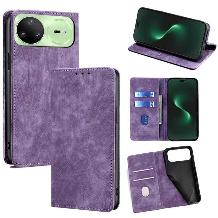 RFID Anti-theft Brush Magnetic Leather Phone Case, For Huawei nova 15 Ultra, For Huawei nova 15 Pro, For Huawei nova 15, For Huawei Mate 80 Pro Max 5G, For Huawei Mate 80 5G, For Huawei Maimang 40 5G, For Huawei Pura 80 5G, For Huawei nova 14 Ultra 5G ...