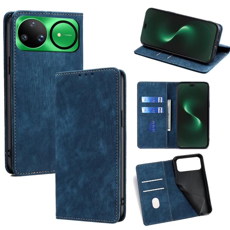 RFID Anti-theft Brush Magnetic Leather Phone Case, For Huawei Enjoy 90 Pro Max 5G, For Huawei Enjoy 90 Plus 5G, For Huawei nova 15 Ultra, For Huawei nova 15 Pro, For Huawei nova 15, For Huawei Mate 80 Pro Max 5G, For Huawei Mate 80 5G                  ...