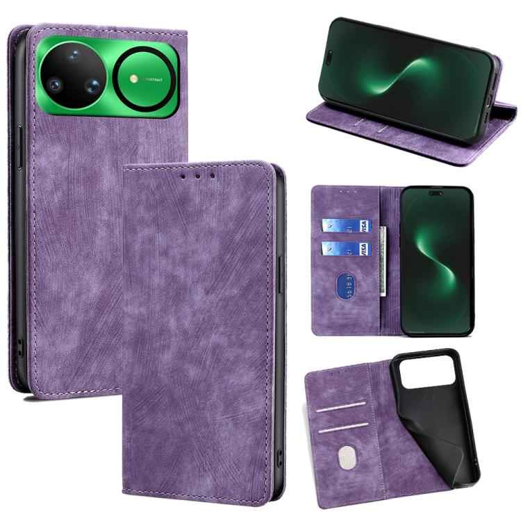 RFID Anti-theft Brush Magnetic Leather Phone Case, For Huawei nova 15 Ultra, For Huawei nova 15 Pro, For Huawei nova 15, For Huawei Mate 80 Pro Max 5G, For Huawei Mate 80 5G, For Huawei Maimang 40 5G, For Huawei Pura 80 5G, For Huawei nova 14 Ultra 5G ...