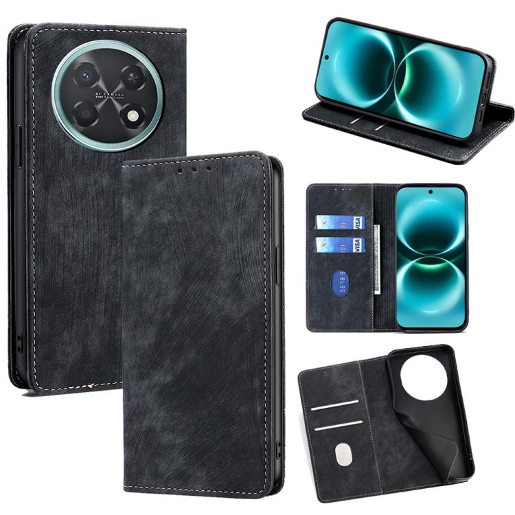 RFID Anti-theft Brush Magnetic Leather Phone Case, For Huawei Enjoy 90 Pro Max 5G, For Huawei Enjoy 90 Plus 5G, For Huawei nova 15 Ultra, For Huawei nova 15 Pro, For Huawei nova 15, For Huawei Mate 80 Pro Max 5G, For Huawei Mate 80 5G                  ...