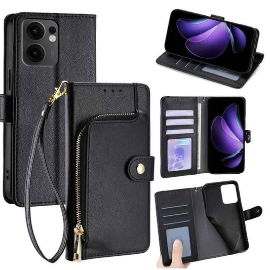 Zipper Bag Leather Phone Case, For OPPO Reno13 F 5G / 4G, For OPPO A3 5G India, For OPPO Reno12 F 5G, For OPPO A3 Pro 5G India, For OPPO Reno12 5G Global, For OPPO A60 4G Global, For OPPO Reno11 F 5G, For OPPO Find X7 5G, For OPPO Find X7 Ultra 5G     ...