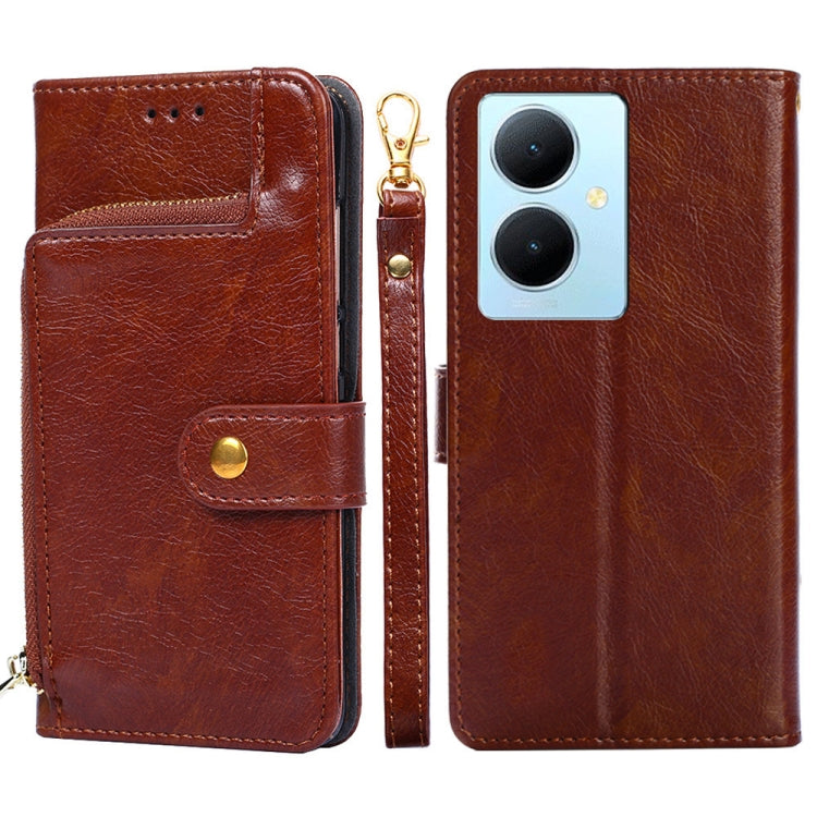 Zipper Bag Leather Phone Case, For vivo iQOO Z9 Turbo, For vivo Y03 4G, For vivo Y100 5G IDN, For vivo Y78 Plus 5G