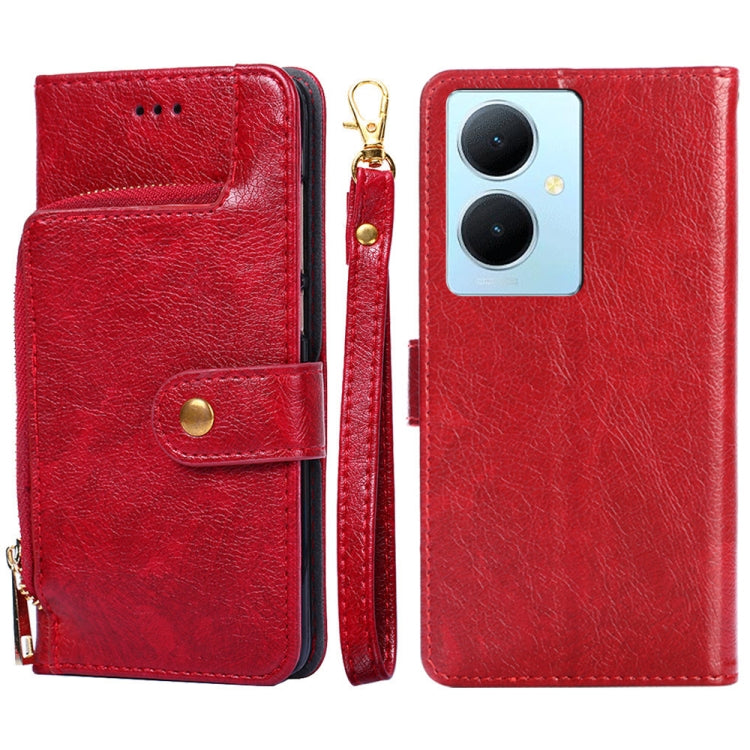 Zipper Bag Leather Phone Case, For vivo iQOO Z9 Turbo, For vivo Y03 4G, For vivo Y100 5G IDN, For vivo Y78 Plus 5G