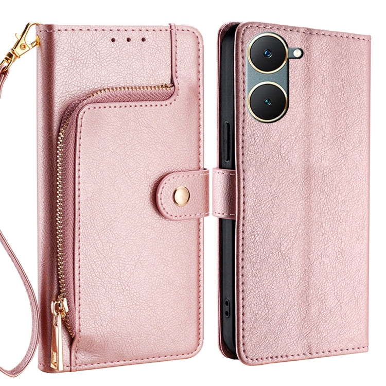 Zipper Bag Leather Phone Case, For vivo iQOO Z9 Turbo, For vivo Y03 4G, For vivo Y100 5G IDN, For vivo Y78 Plus 5G