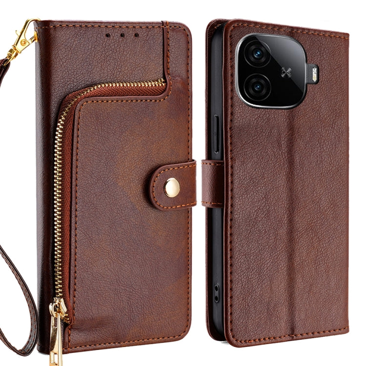 Zipper Bag Leather Phone Case, For vivo iQOO Z9 Turbo, For vivo Y03 4G, For vivo Y100 5G IDN, For vivo Y78 Plus 5G
