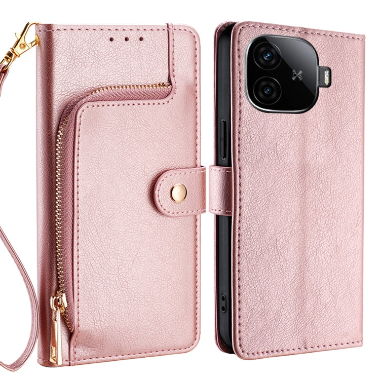 Zipper Bag Leather Phone Case, For vivo iQOO Z9 Turbo, For vivo Y03 4G, For vivo Y100 5G IDN, For vivo Y78 Plus 5G