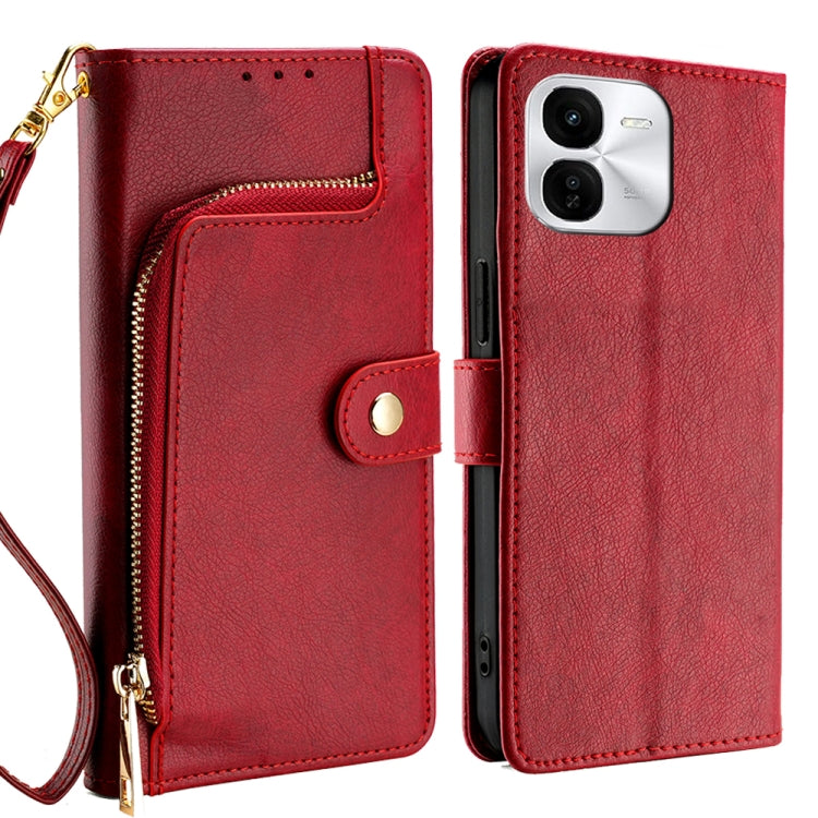 Zipper Bag Leather Phone Case, For vivo X100s, For vivo Y38 5G / T3x Global, For vivo V30e 5G Global, For vivo iQOO Z9x 5G, For vivo iQOO Z9 Turbo, For vivo Y03 4G, For vivo Y100 5G IDN, For vivo Y78 Plus 5G