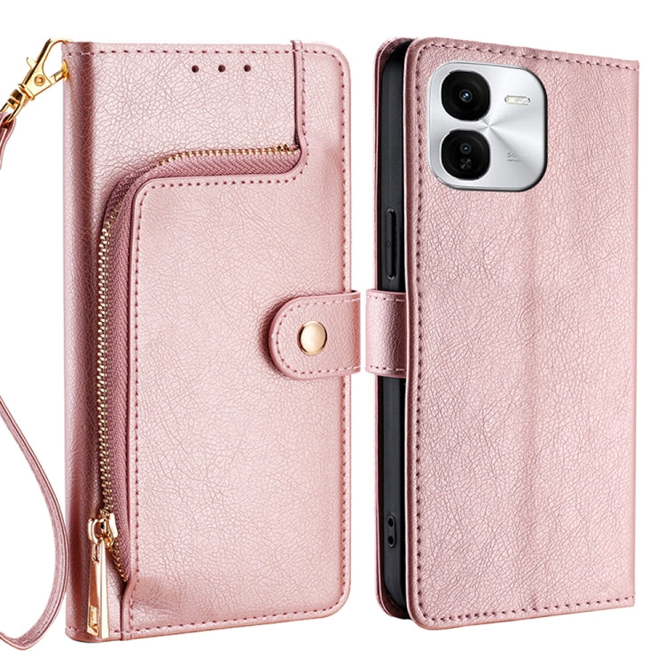 Zipper Bag Leather Phone Case, For vivo X100s, For vivo Y38 5G / T3x Global, For vivo V30e 5G Global, For vivo iQOO Z9x 5G, For vivo iQOO Z9 Turbo, For vivo Y03 4G, For vivo Y100 5G IDN, For vivo Y78 Plus 5G