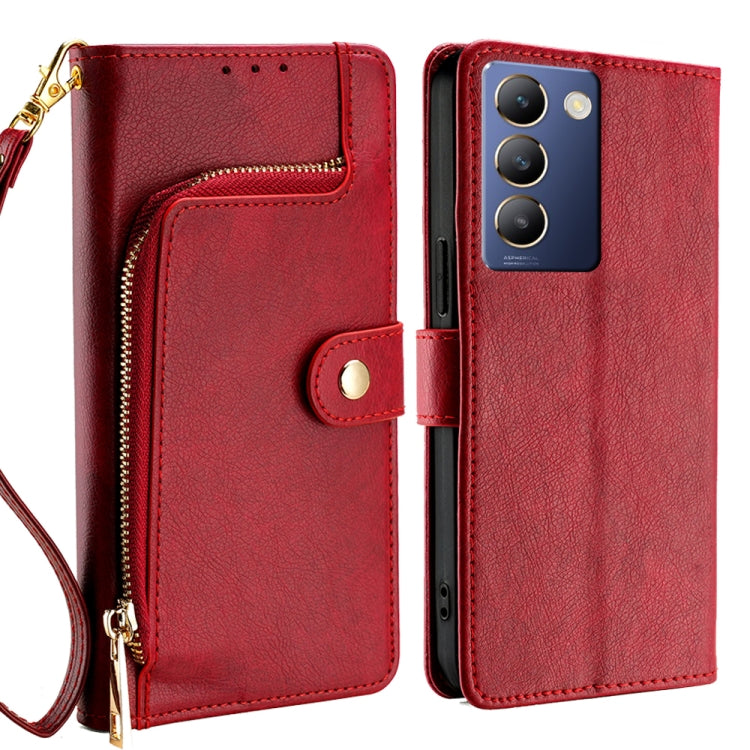 Zipper Bag Leather Phone Case, For vivo iQOO Z9 Turbo, For vivo Y03 4G, For vivo Y100 5G IDN, For vivo Y78 Plus 5G