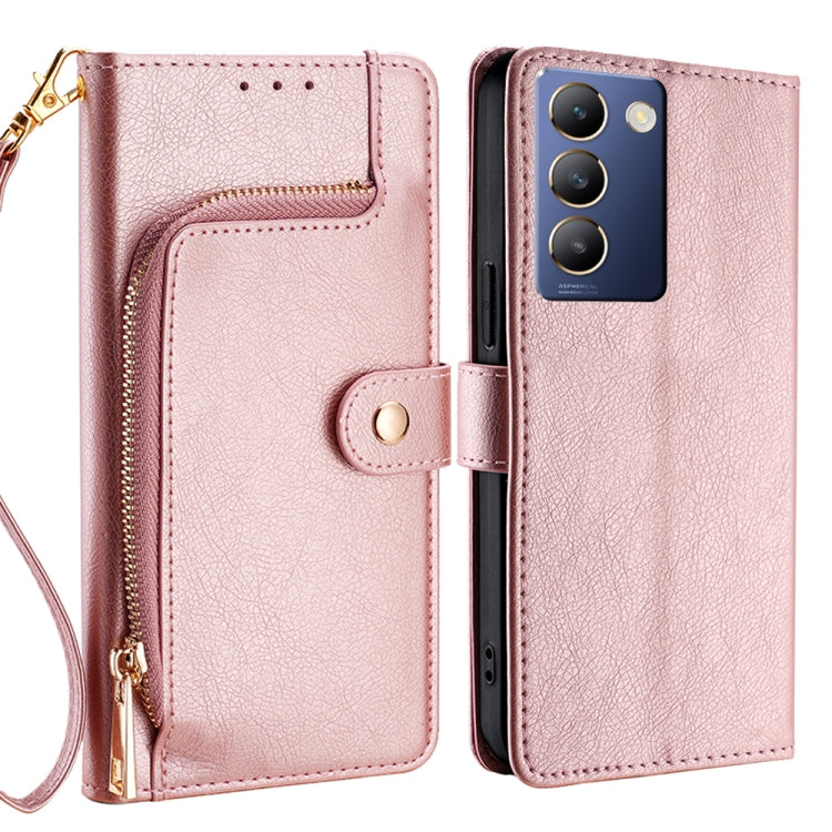 Zipper Bag Leather Phone Case, For vivo iQOO Z9 Turbo, For vivo Y03 4G, For vivo Y100 5G IDN, For vivo Y78 Plus 5G
