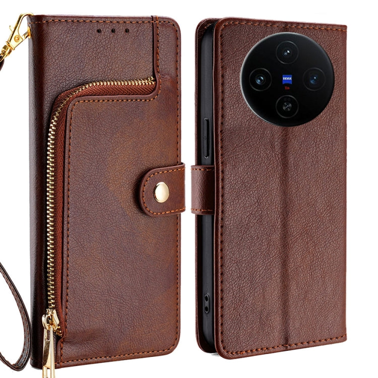 Zipper Bag Leather Phone Case, For vivo X100s, For vivo Y38 5G / T3x Global, For vivo V30e 5G Global, For vivo iQOO Z9x 5G, For vivo iQOO Z9 Turbo, For vivo Y03 4G, For vivo Y100 5G IDN, For vivo Y78 Plus 5G