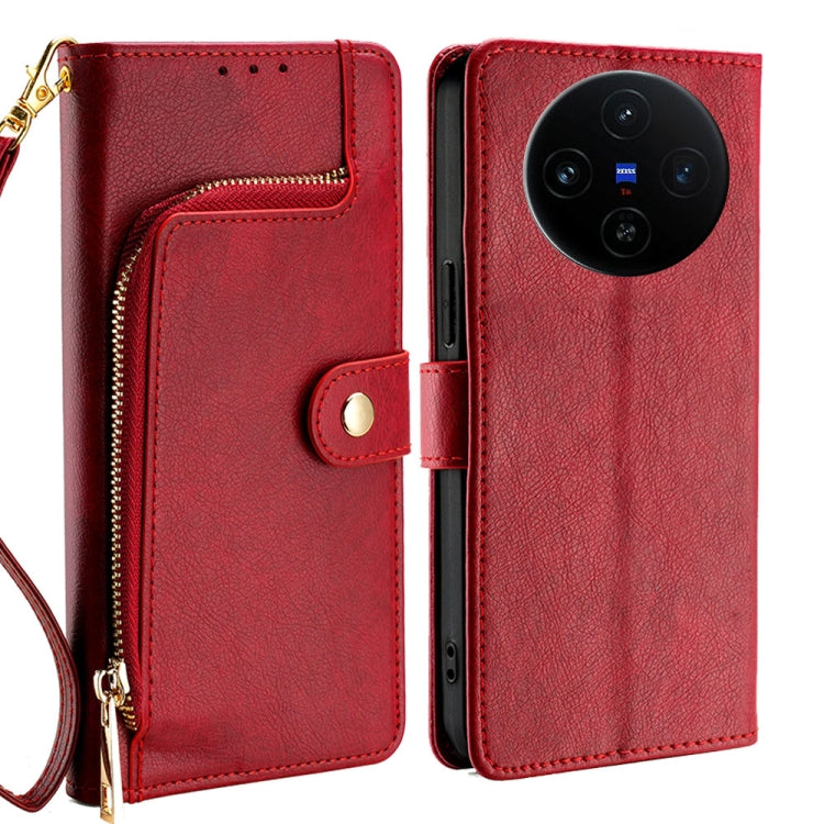 Zipper Bag Leather Phone Case, For vivo X100s, For vivo Y38 5G / T3x Global, For vivo V30e 5G Global, For vivo iQOO Z9x 5G, For vivo iQOO Z9 Turbo, For vivo Y03 4G, For vivo Y100 5G IDN, For vivo Y78 Plus 5G