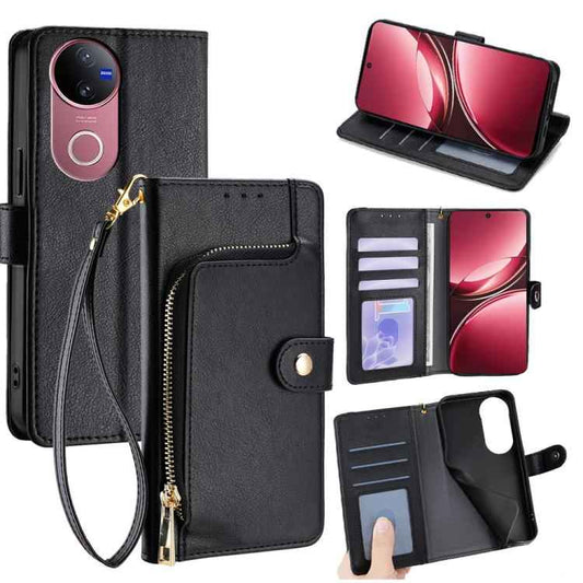 Zipper Bag Leather Phone Case, For vivo V50 5G, For vivo X200 Pro 5G, For vivo S19 Pro, For vivo S19, For vivo Y28 4G, For vivo X100s, For vivo Y38 5G / T3x Global, For vivo V30e 5G Global, For vivo iQOO Z9x 5G, For vivo iQOO Z9 Turbo, For vivo Y03 4G ...