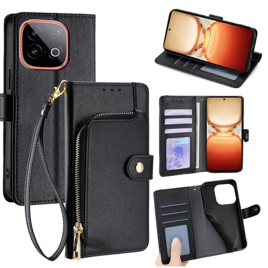Zipper Bag Leather Phone Case, For vivo iQOO Neo 10 5G Global, For vivo X200s 5G, For vivo Y39 5G Global, For vivo V50 Lite 5G, For vivo Y29s 5G / Y04 4G, For vivo Y29 4G Global, For vivo V50 5G, For vivo X200 Pro 5G, For vivo Y300 Pro 5G              ...