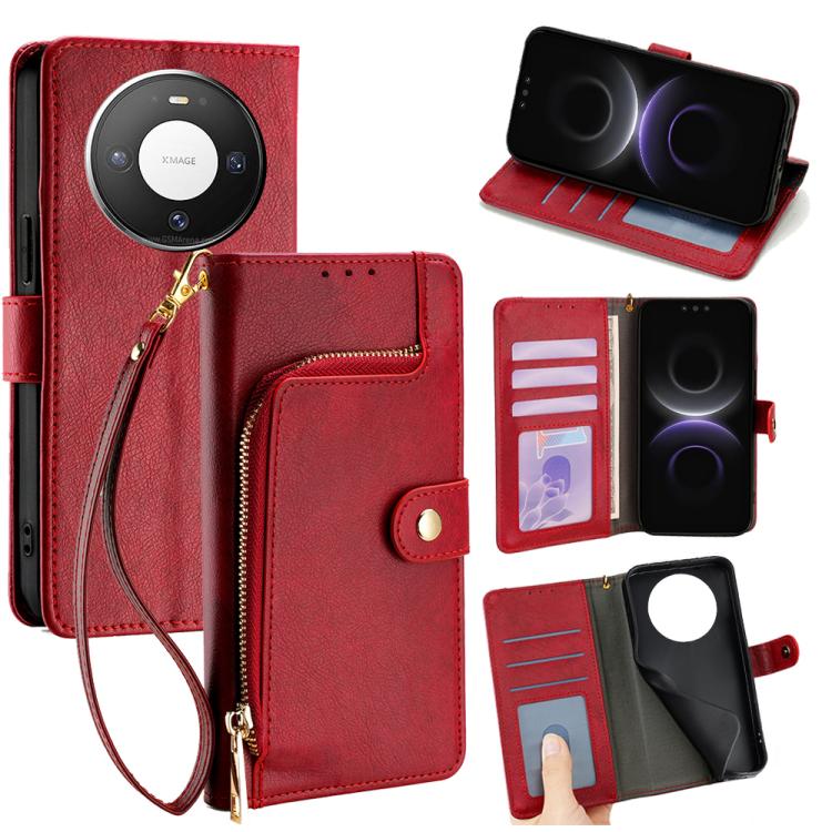 Zipper Bag Leather Phone Case, For Huawei nova 15 Ultra, For Huawei nova 15 Pro, For Huawei nova 15, For Huawei Mate 80 Pro Max 5G, For Huawei Mate 80 5G, For Huawei Maimang 40 5G, For Huawei Pura 80 5G, For Huawei nova 14 Ultra 5G                     ...