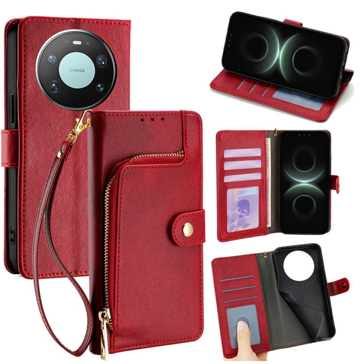 Zipper Bag Leather Phone Case, For Huawei nova 15 Ultra, For Huawei nova 15 Pro, For Huawei nova 15, For Huawei Mate 80 Pro Max 5G, For Huawei Mate 80 5G, For Huawei Maimang 40 5G, For Huawei Pura 80 5G, For Huawei nova 14 Ultra 5G                     ...