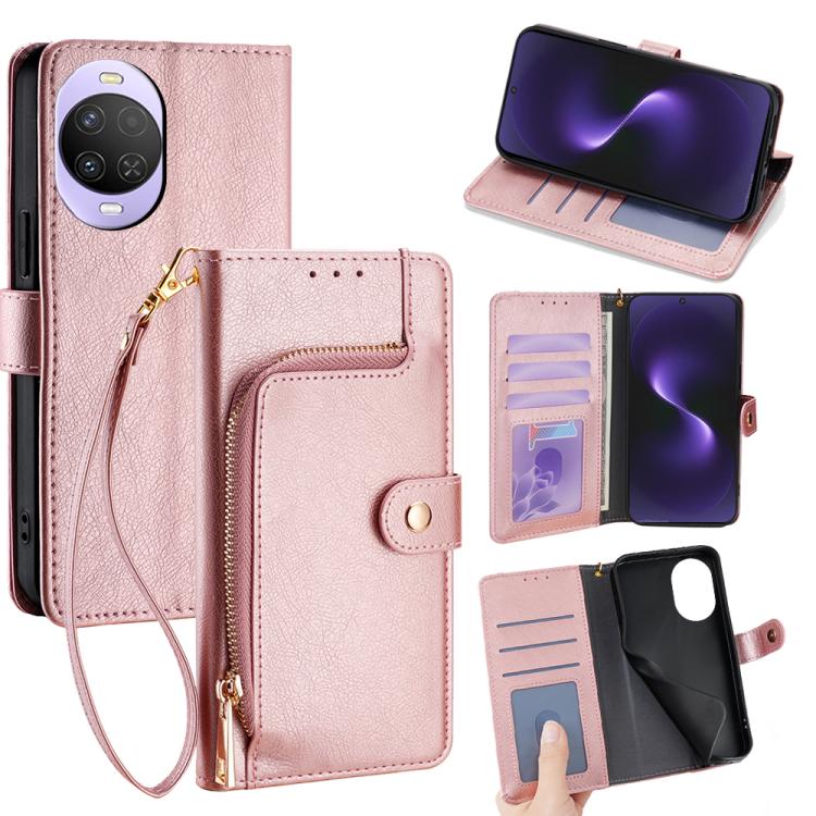 Zipper Bag Leather Phone Case, For Huawei nova 15 Ultra, For Huawei nova 15 Pro, For Huawei nova 15, For Huawei Mate 80 Pro Max 5G, For Huawei Mate 80 5G, For Huawei Maimang 40 5G, For Huawei Pura 80 5G, For Huawei nova 14 Ultra 5G                     ...