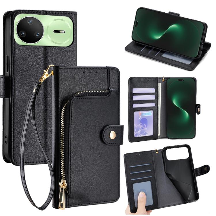 Zipper Bag Leather Phone Case, For Huawei Enjoy 90 Pro Max 5G, For Huawei Enjoy 90 Plus 5G, For Huawei nova 15 Ultra, For Huawei nova 15 Pro, For Huawei nova 15, For Huawei Mate 80 Pro Max 5G, For Huawei Mate 80 5G, For Huawei Maimang 40 5G            ...