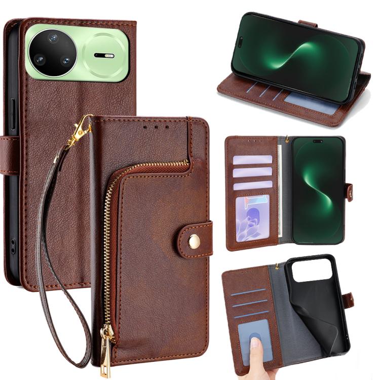 Zipper Bag Leather Phone Case, For Huawei Enjoy 90 Pro Max 5G, For Huawei Enjoy 90 Plus 5G, For Huawei nova 15 Ultra, For Huawei nova 15 Pro, For Huawei nova 15, For Huawei Mate 80 Pro Max 5G, For Huawei Mate 80 5G, For Huawei Maimang 40 5G            ...