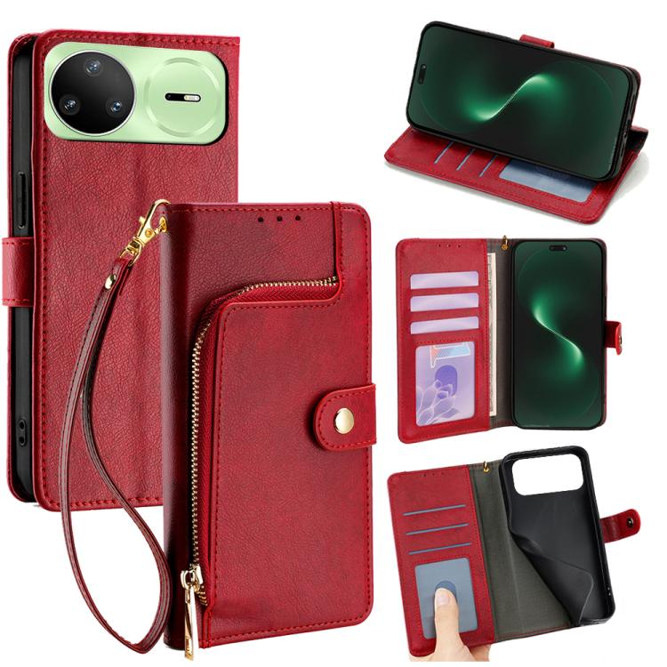 Zipper Bag Leather Phone Case, For Huawei Enjoy 90 Pro Max 5G, For Huawei Enjoy 90 Plus 5G, For Huawei nova 15 Ultra, For Huawei nova 15 Pro, For Huawei nova 15, For Huawei Mate 80 Pro Max 5G, For Huawei Mate 80 5G, For Huawei Maimang 40 5G            ...