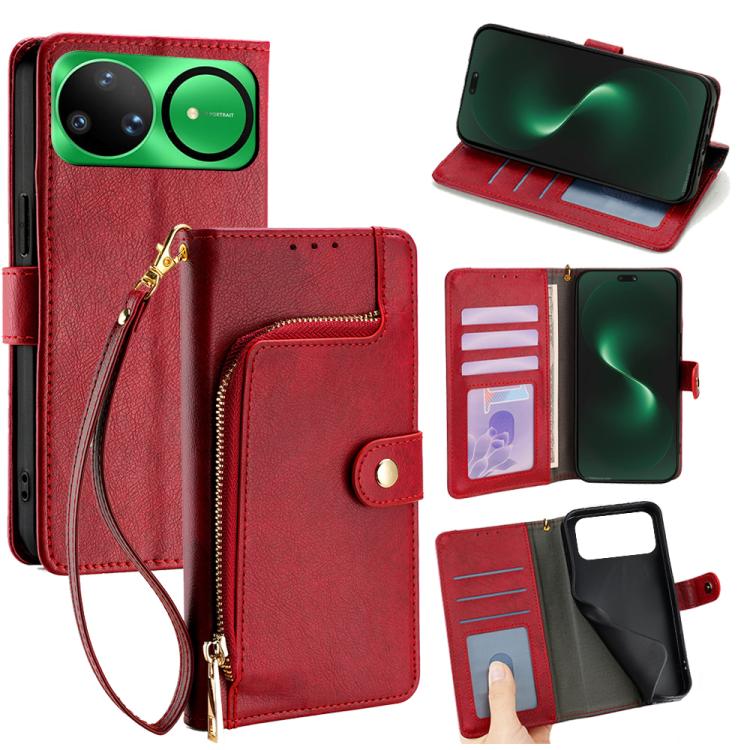 Zipper Bag Leather Phone Case, For Huawei Enjoy 90 Pro Max 5G, For Huawei Enjoy 90 Plus 5G, For Huawei nova 15 Ultra, For Huawei nova 15 Pro, For Huawei nova 15, For Huawei Mate 80 Pro Max 5G, For Huawei Mate 80 5G, For Huawei Maimang 40 5G            ...