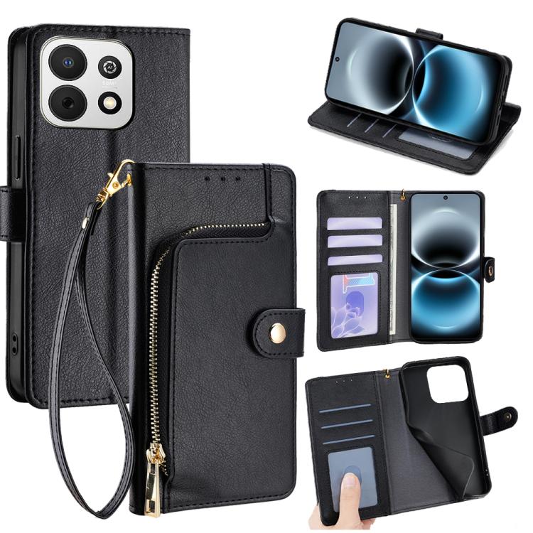 Zipper Bag Leather Phone Case, For Huawei Enjoy 90 Pro Max 5G, For Huawei Enjoy 90 Plus 5G, For Huawei nova 15 Ultra, For Huawei nova 15 Pro, For Huawei nova 15, For Huawei Mate 80 Pro Max 5G, For Huawei Mate 80 5G, For Huawei Maimang 40 5G            ...