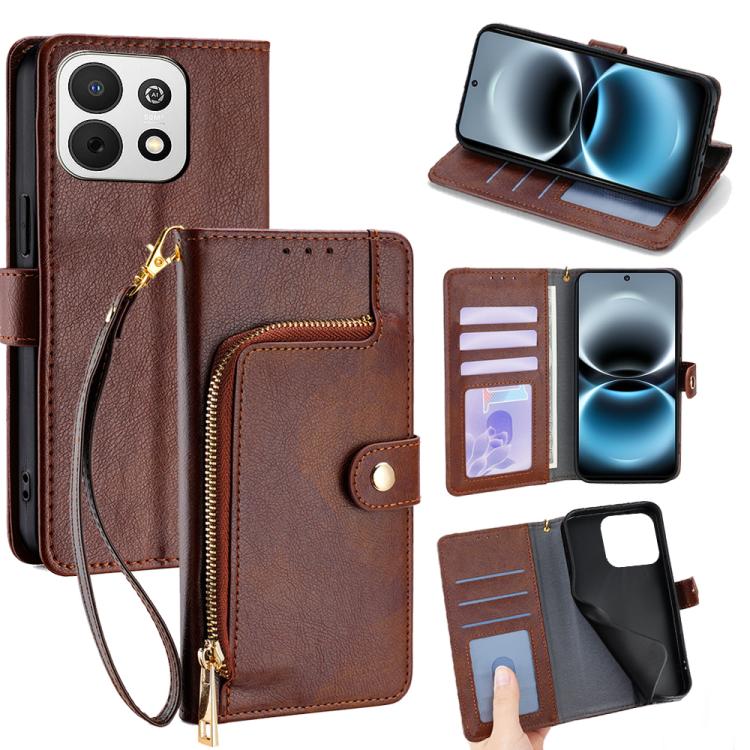 Zipper Bag Leather Phone Case, For Huawei Enjoy 90 Pro Max 5G, For Huawei Enjoy 90 Plus 5G, For Huawei nova 15 Ultra, For Huawei nova 15 Pro, For Huawei nova 15, For Huawei Mate 80 Pro Max 5G, For Huawei Mate 80 5G, For Huawei Maimang 40 5G            ...
