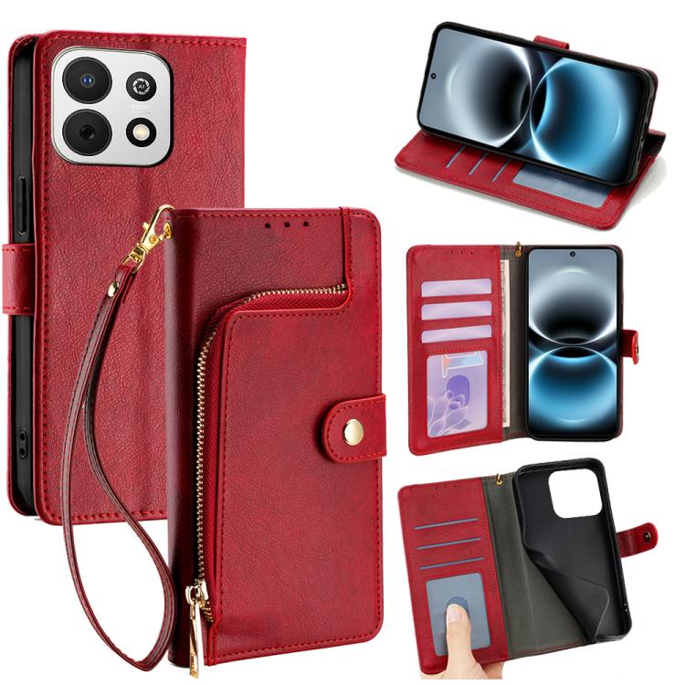 Zipper Bag Leather Phone Case, For Huawei Enjoy 90 Pro Max 5G, For Huawei Enjoy 90 Plus 5G, For Huawei nova 15 Ultra, For Huawei nova 15 Pro, For Huawei nova 15, For Huawei Mate 80 Pro Max 5G, For Huawei Mate 80 5G, For Huawei Maimang 40 5G            ...