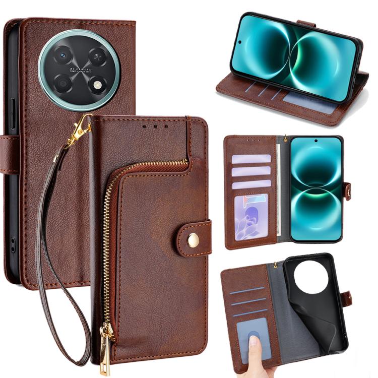 Zipper Bag Leather Phone Case, For Huawei Enjoy 90 Pro Max 5G, For Huawei Enjoy 90 Plus 5G, For Huawei nova 15 Ultra, For Huawei nova 15 Pro, For Huawei nova 15, For Huawei Mate 80 Pro Max 5G, For Huawei Mate 80 5G, For Huawei Maimang 40 5G            ...