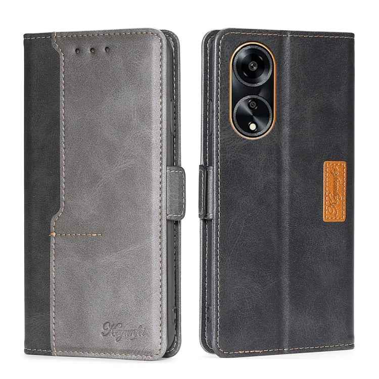 Contrast Color Side Buckle Leather Phone Case, For OPPO Find X7 Ultra 5G, For OPPO Reno10 Pro+ 5G, For OPPO A1 5G
