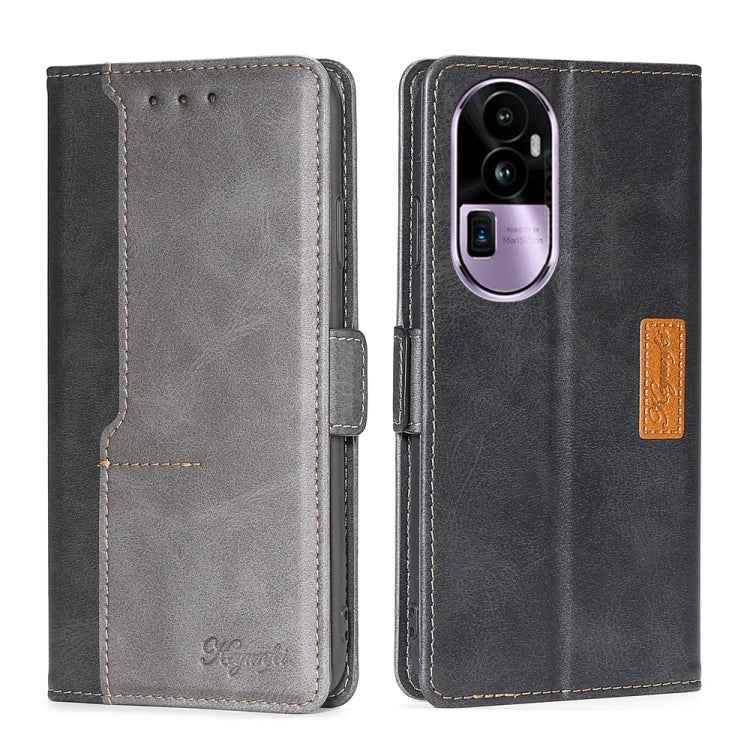 Contrast Color Side Buckle Leather Phone Case, For OPPO Find X7 Ultra 5G, For OPPO Reno10 Pro+ 5G, For OPPO A1 5G