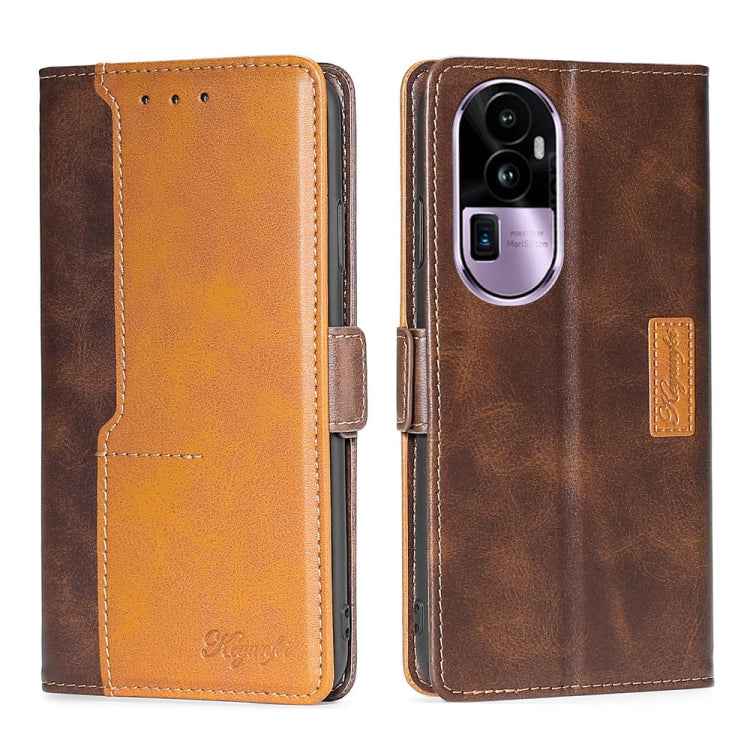 Contrast Color Side Buckle Leather Phone Case, For OPPO Find X7 Ultra 5G, For OPPO Reno10 Pro+ 5G, For OPPO A1 5G