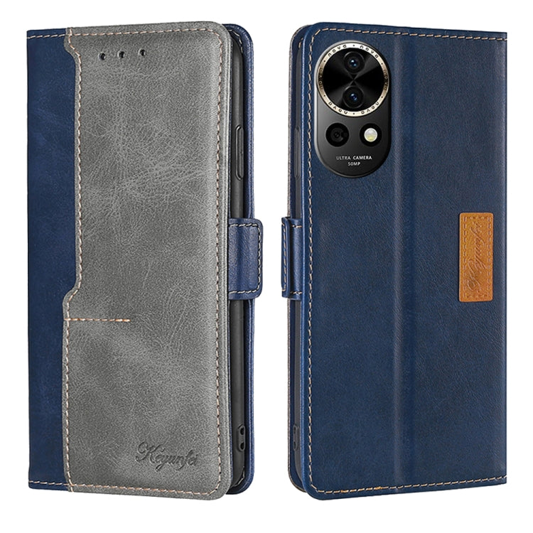 Contrast Color Side Buckle Leather Phone Case