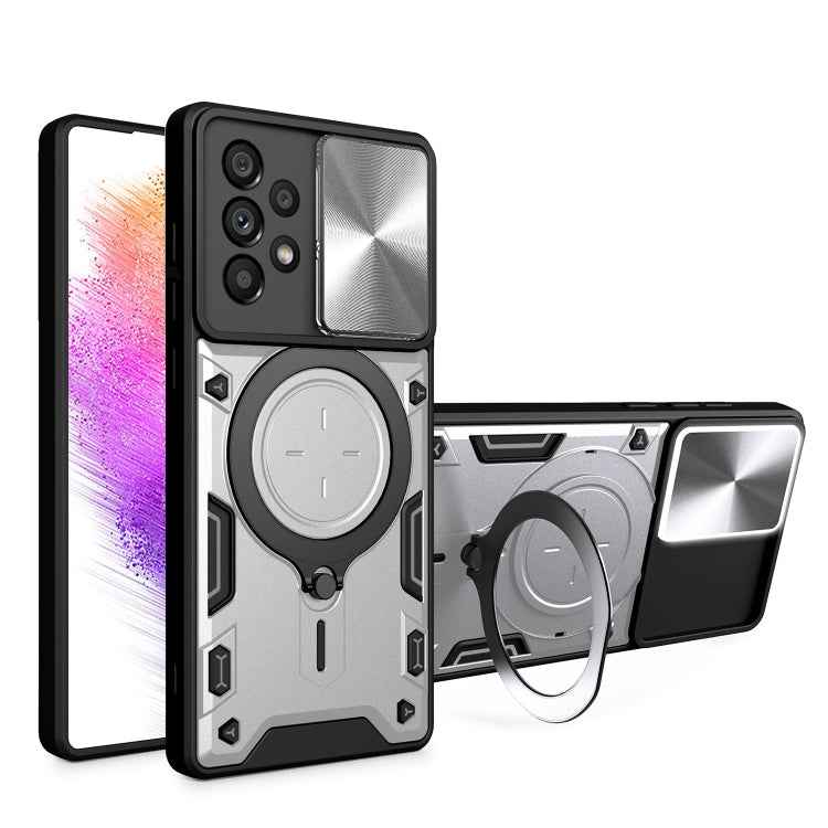 CD Texture Sliding Camshield Magnetic Holder Phone Case, For Samsung Galaxy S23+ 5G, For Samsung Galaxy S23 5G, For Samsung Galaxy S20 FE, For Samsung Galaxy A73 5G, For Samsung Galaxy A33 5G, For Samsung Galaxy A13 4G, For Samsung Galaxy S22 Ultra 5G ...