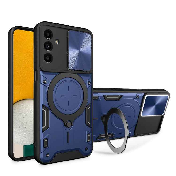 CD Texture Sliding Camshield Magnetic Holder Phone Case