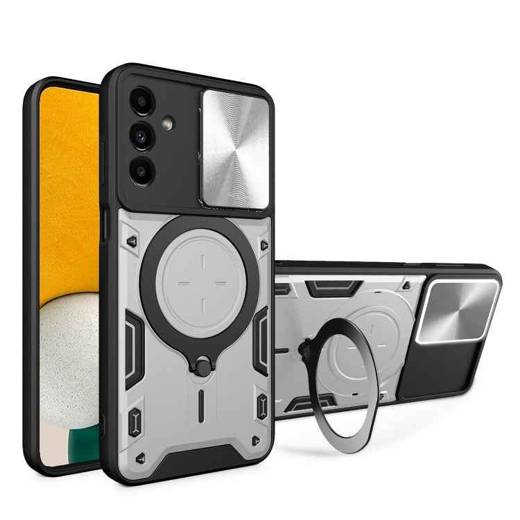 CD Texture Sliding Camshield Magnetic Holder Phone Case