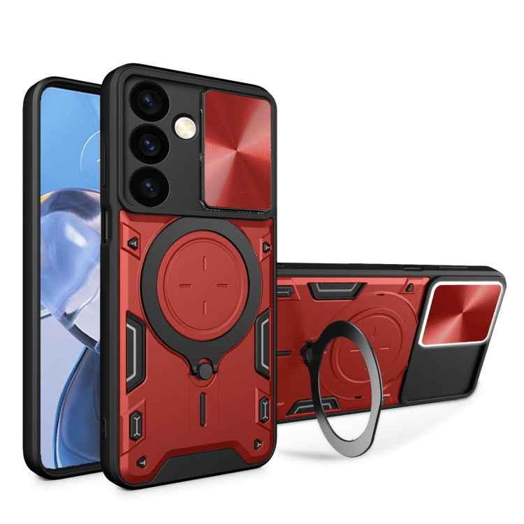 CD Texture Sliding Camshield Magnetic Holder Phone Case, For Samsung Galaxy S24 FE 5G, For Samsung Galaxy S24+ 5G, For Samsung Galaxy S24 5G, For Samsung Galaxy A24 4G, For Samsung Galaxy A23 5G, For Samsung Galaxy A34 5G, For Samsung Galaxy A54 5G    ...