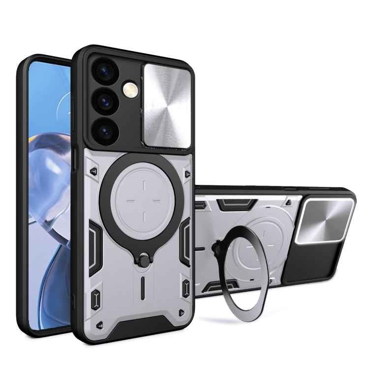 CD Texture Sliding Camshield Magnetic Holder Phone Case, For Samsung Galaxy S24 FE 5G, For Samsung Galaxy S24+ 5G, For Samsung Galaxy S24 5G, For Samsung Galaxy A24 4G, For Samsung Galaxy A23 5G, For Samsung Galaxy A34 5G, For Samsung Galaxy A54 5G    ...