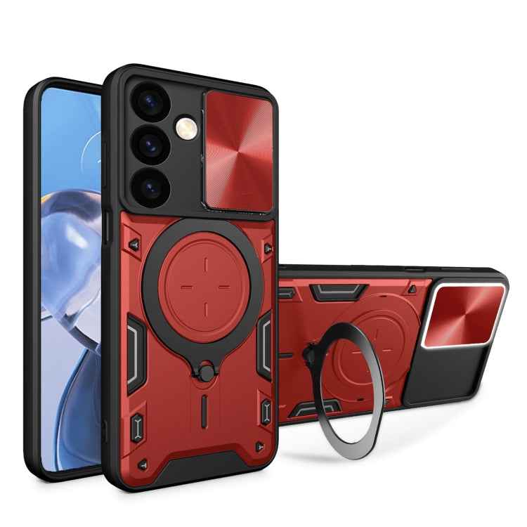 CD Texture Sliding Camshield Magnetic Holder Phone Case, For Samsung Galaxy S24 FE 5G, For Samsung Galaxy S24+ 5G, For Samsung Galaxy S24 5G, For Samsung Galaxy A24 4G, For Samsung Galaxy A23 5G, For Samsung Galaxy A34 5G, For Samsung Galaxy A54 5G    ...