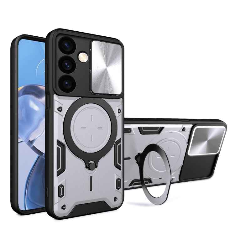 CD Texture Sliding Camshield Magnetic Holder Phone Case, For Samsung Galaxy S24 FE 5G, For Samsung Galaxy S24+ 5G, For Samsung Galaxy S24 5G, For Samsung Galaxy A24 4G, For Samsung Galaxy A23 5G, For Samsung Galaxy A34 5G, For Samsung Galaxy A54 5G    ...