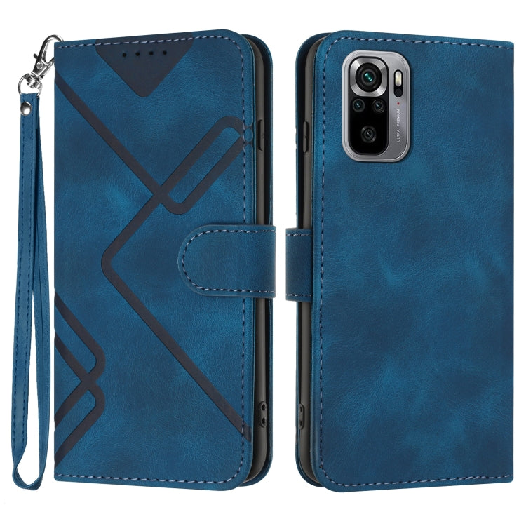 Line Pattern Skin Feel Leather Phone Case, For Xiaomi Poco M5, For Xiaomi Poco M5s 4G Global, For Xiaomi Redmi Note 11 Pro 4G/5G Global, For Xiaomi Redmi Note 11SE 4G India, For Xiaomi Redmi 10 Power, For Xiaomi Redmi 10A 4G                            ...