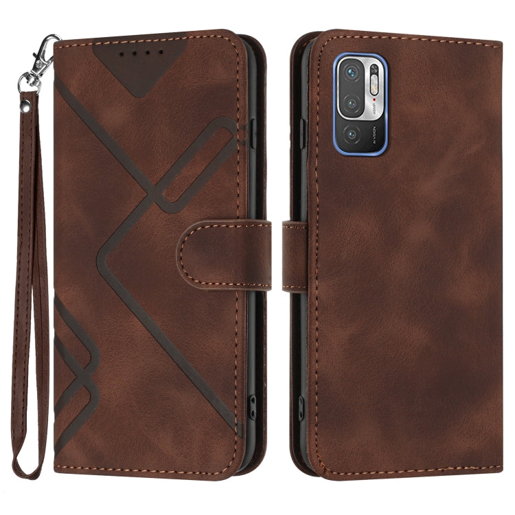 Line Pattern Skin Feel Leather Phone Case, For Xiaomi Redmi 10/10 2022/10 Prime, For Xiaomi Poco F3/11i/Redmi K40, For Xiaomi Redmi Note 11 4G Global, For Xiaomi 11T/11T Pro, For Xiaomi Redmi 9A/9AT/9i, For Xiaomi Redmi 9/9 Prime/Poco M2               ...