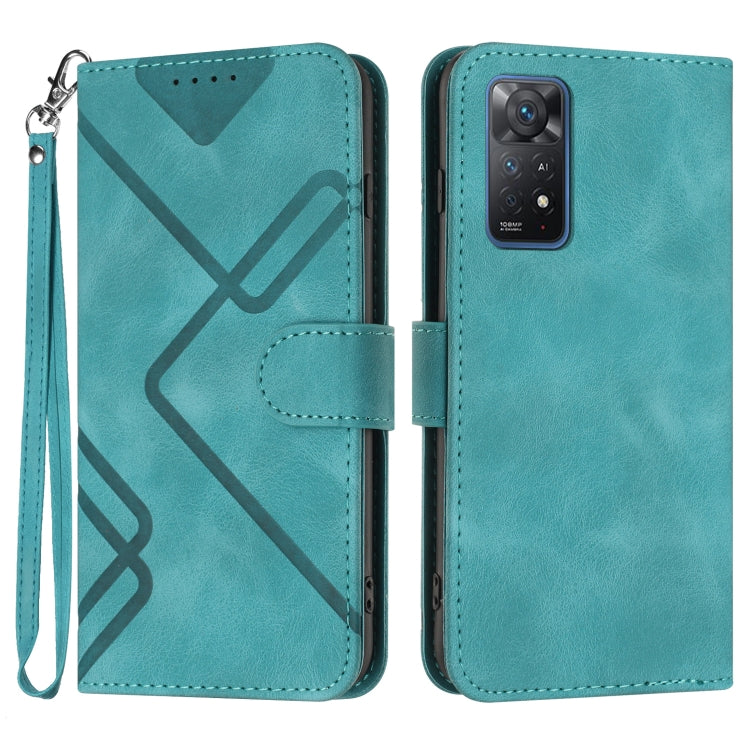 Line Pattern Skin Feel Leather Phone Case, For Xiaomi Poco M5, For Xiaomi Poco M5s 4G Global, For Xiaomi Redmi Note 11 Pro 4G/5G Global, For Xiaomi Redmi Note 11SE 4G India, For Xiaomi Redmi 10 Power, For Xiaomi Redmi 10A 4G                            ...