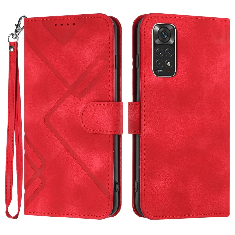 Line Pattern Skin Feel Leather Phone Case, For Xiaomi Redmi 10/10 2022/10 Prime, For Xiaomi Poco F3/11i/Redmi K40, For Xiaomi Redmi Note 11 4G Global, For Xiaomi 11T/11T Pro, For Xiaomi Redmi 9A/9AT/9i, For Xiaomi Redmi 9/9 Prime/Poco M2               ...