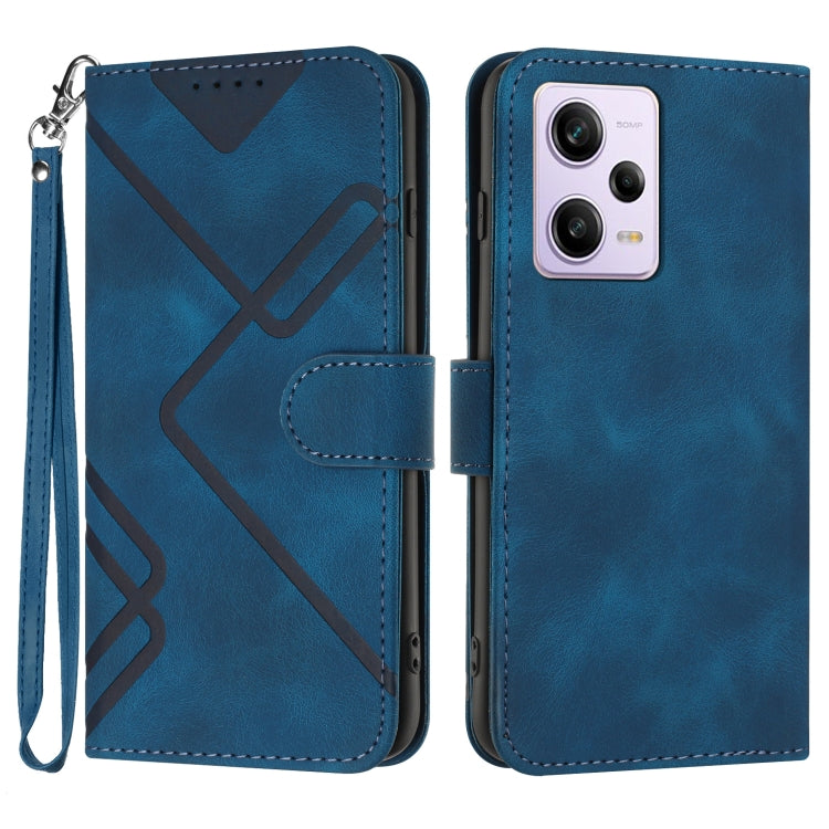 Line Pattern Skin Feel Leather Phone Case, For Xiaomi Redmi Note 13 Pro 4G, For Xiaomi Redmi Note 13 4G, For Xiaomi Redmi 13C, For Xiaomi Redmi K70E, For Xiaomi 14 Pro, For Xiaomi 14, For Xiaomi Redmi K70, For Xiaomi Redmi Note 12 Pro 4G/5G Global