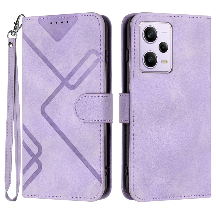 Line Pattern Skin Feel Leather Phone Case, For Xiaomi Redmi Note 12 4G Global, For Xiaomi Redmi Note 12 Pro+ 4G/5G Global, For Xiaomi Redmi Note 12 5G Global, For Xiaomi 13 Pro, For Xiaomi 13, For Xiaomi Redmi A1+, For Xiaomi Civi 2                    ...