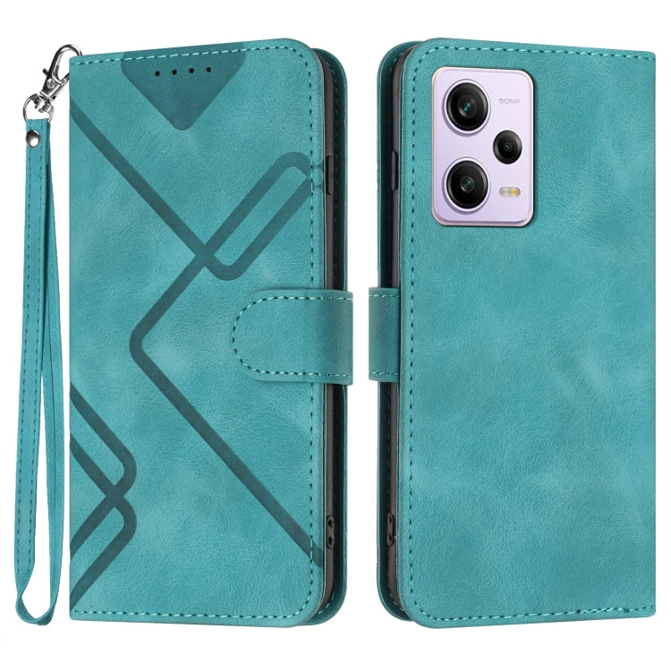 Line Pattern Skin Feel Leather Phone Case, For Xiaomi Redmi Note 12 4G Global, For Xiaomi Redmi Note 12 Pro+ 4G/5G Global, For Xiaomi Redmi Note 12 5G Global, For Xiaomi 13 Pro, For Xiaomi 13, For Xiaomi Redmi A1+, For Xiaomi Civi 2                    ...