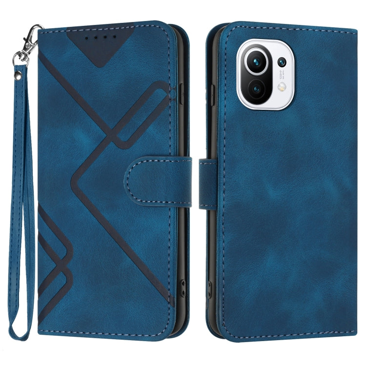 Line Pattern Skin Feel Leather Phone Case, For Xiaomi Redmi 10/10 2022/10 Prime, For Xiaomi Poco F3/11i/Redmi K40, For Xiaomi Redmi Note 11 4G Global, For Xiaomi 11T/11T Pro, For Xiaomi Redmi 9A/9AT/9i, For Xiaomi Redmi 9/9 Prime/Poco M2               ...